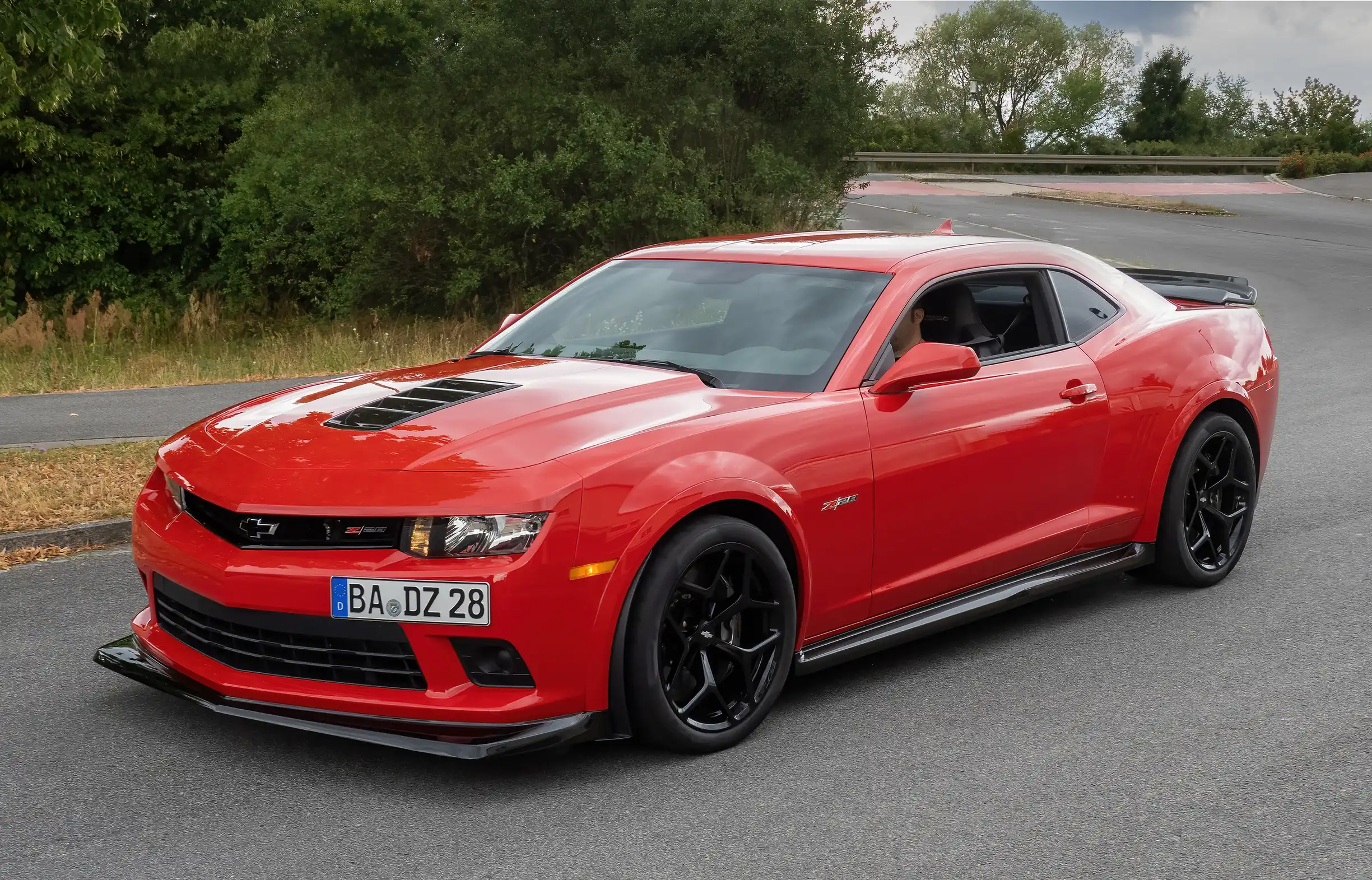 Sleek Chevrolet Camaro, a powerful American muscle car, parked.