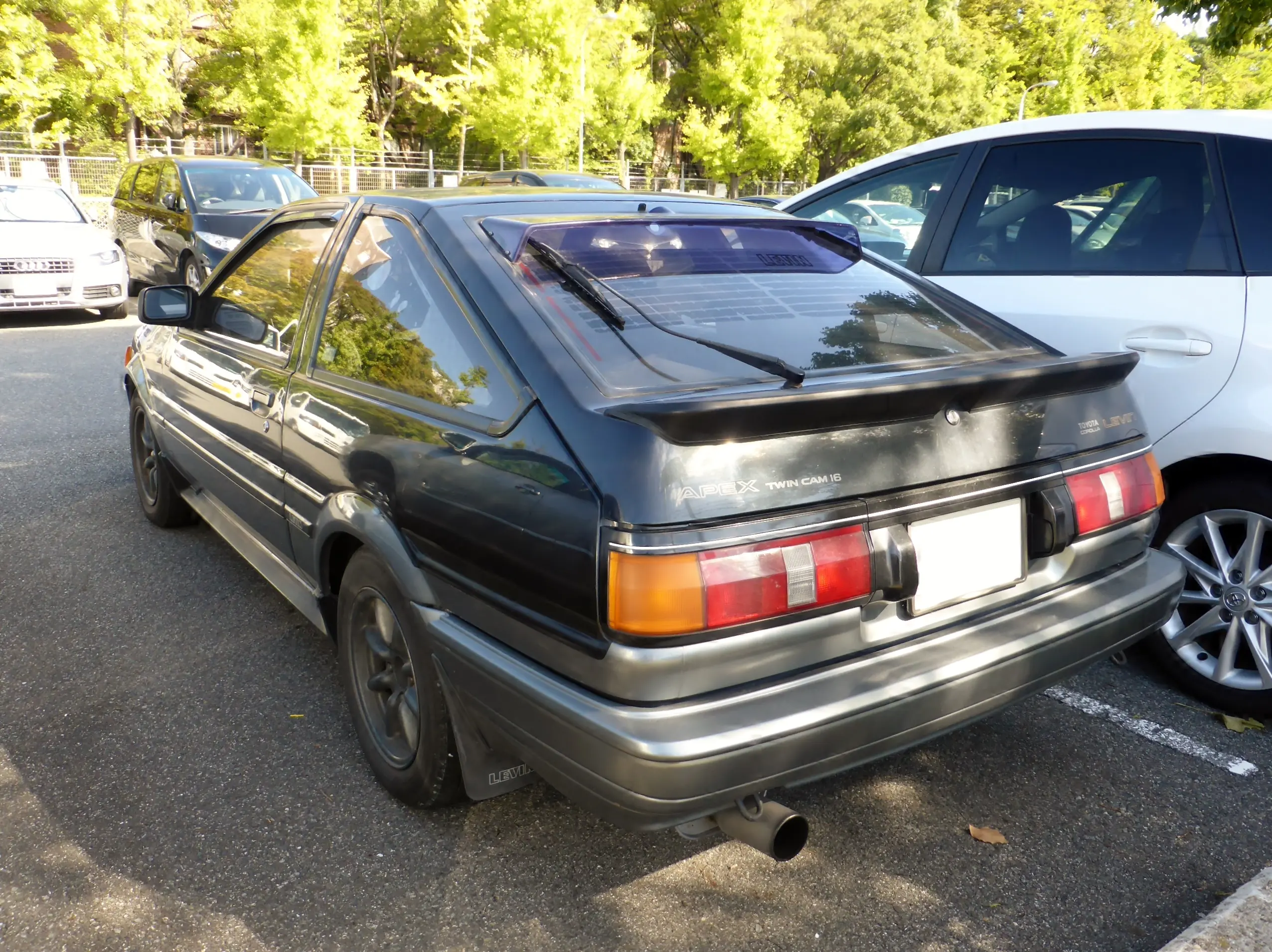 Classic Toyota Corolla Levin parked, showcasing its iconic design.
