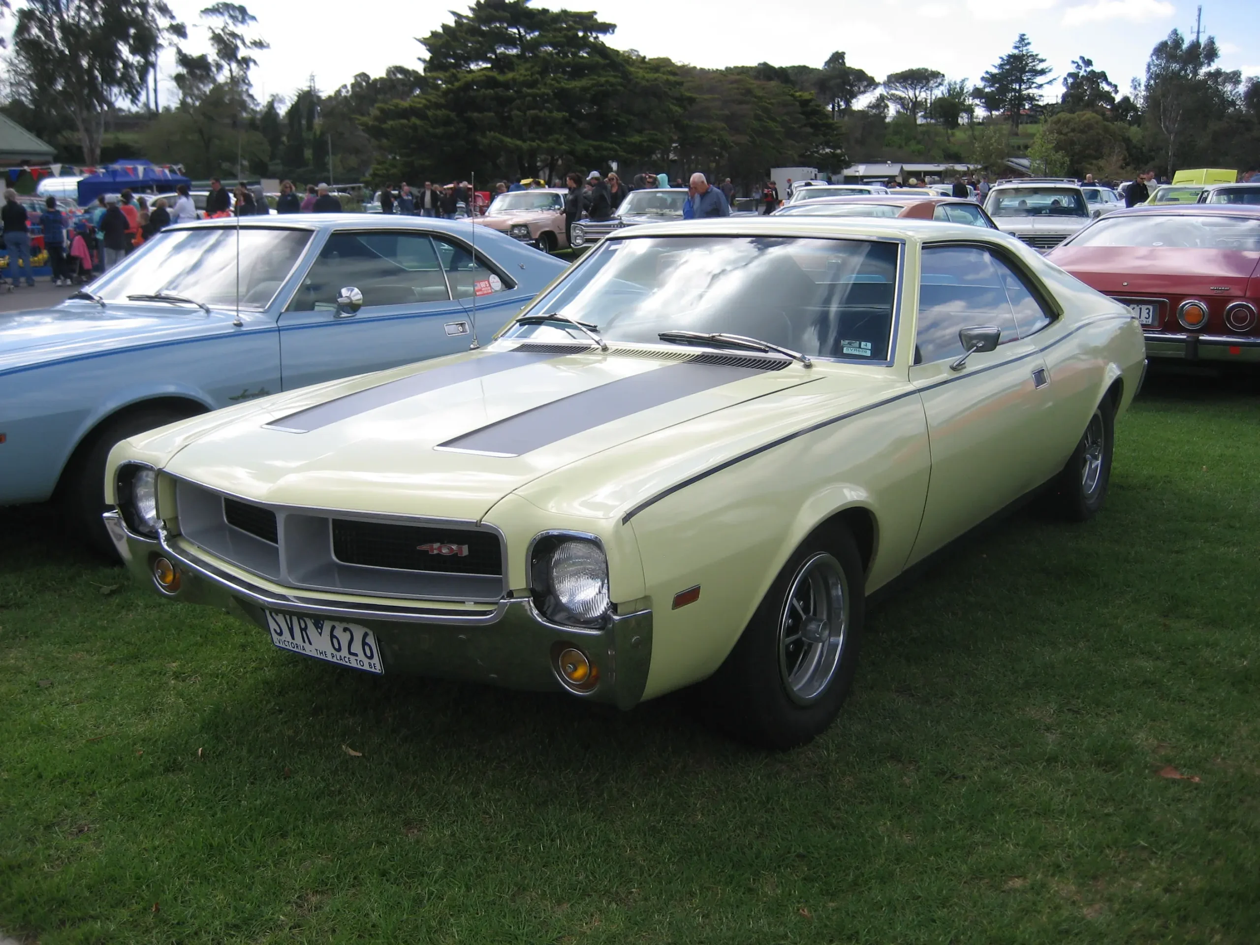 Sleek 1969 AMC Javelin Hardtop, a classic American muscle car