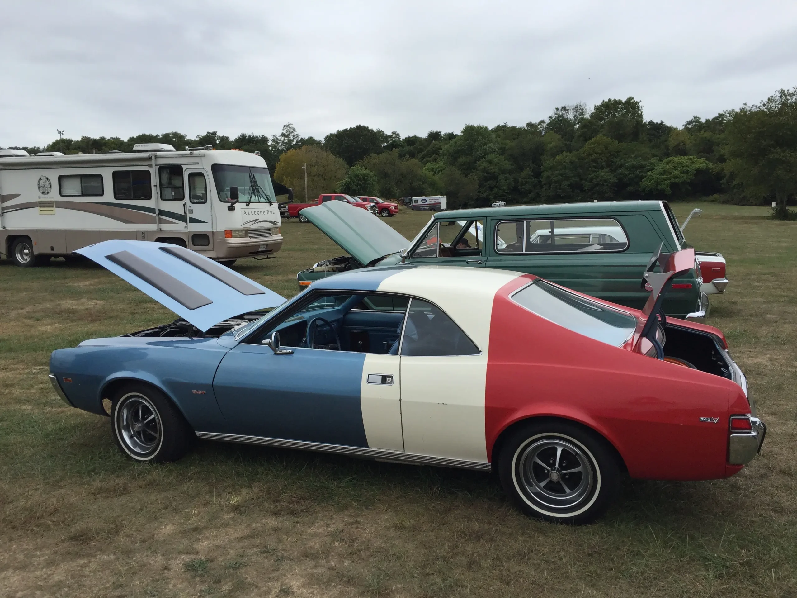 Classic 1969 AMC Javelin SST muscle car, showcasing sleek design.