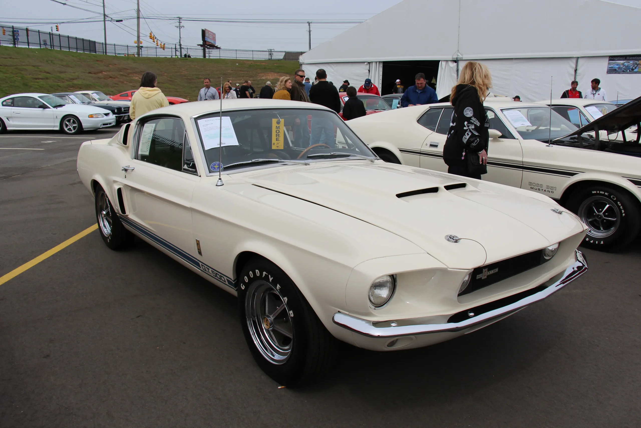 Classic 1967 Shelby Mustang, sleek lines, iconic muscle car design.