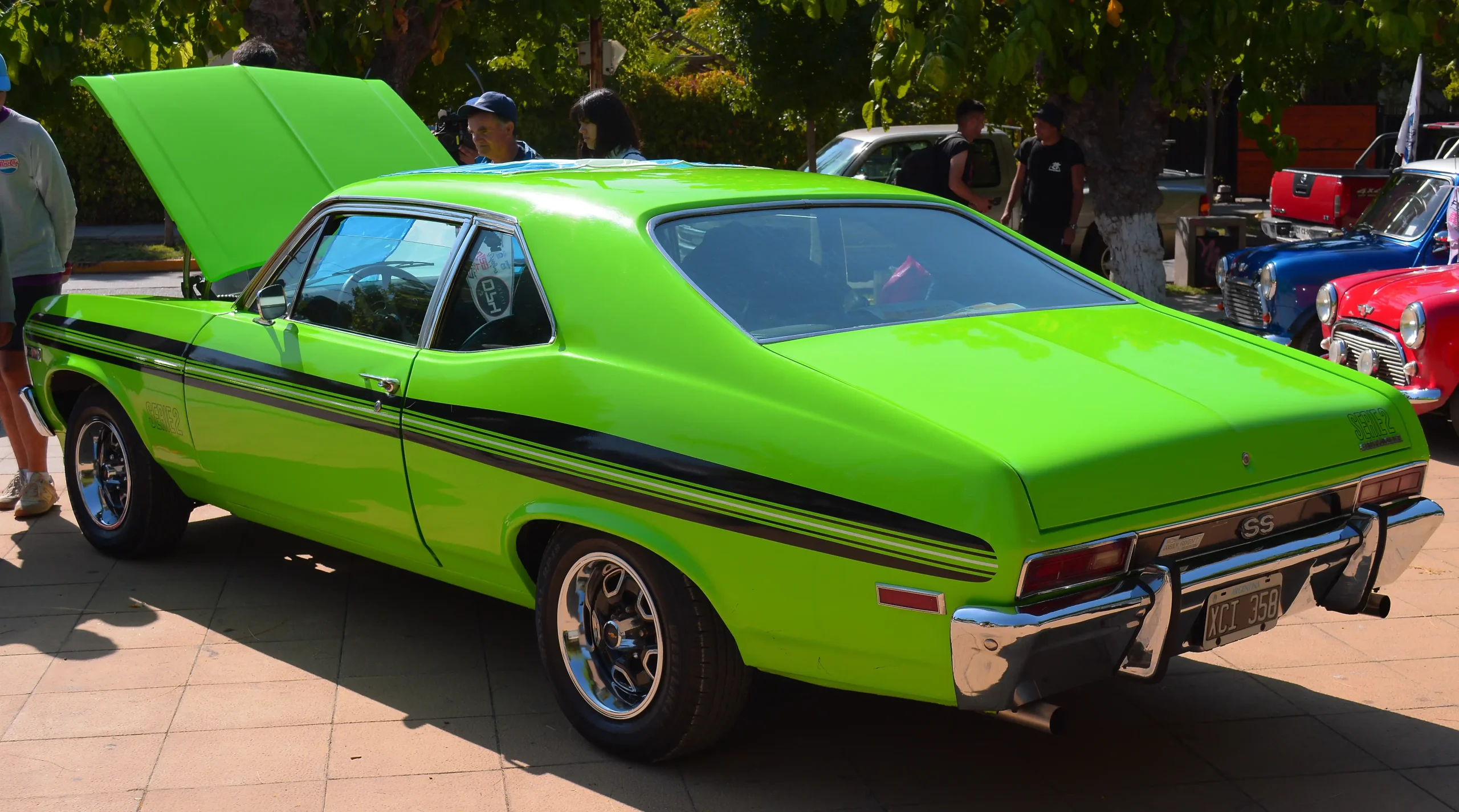 Sleek silver Chevy SS parked, showcasing its sporty design and power.
