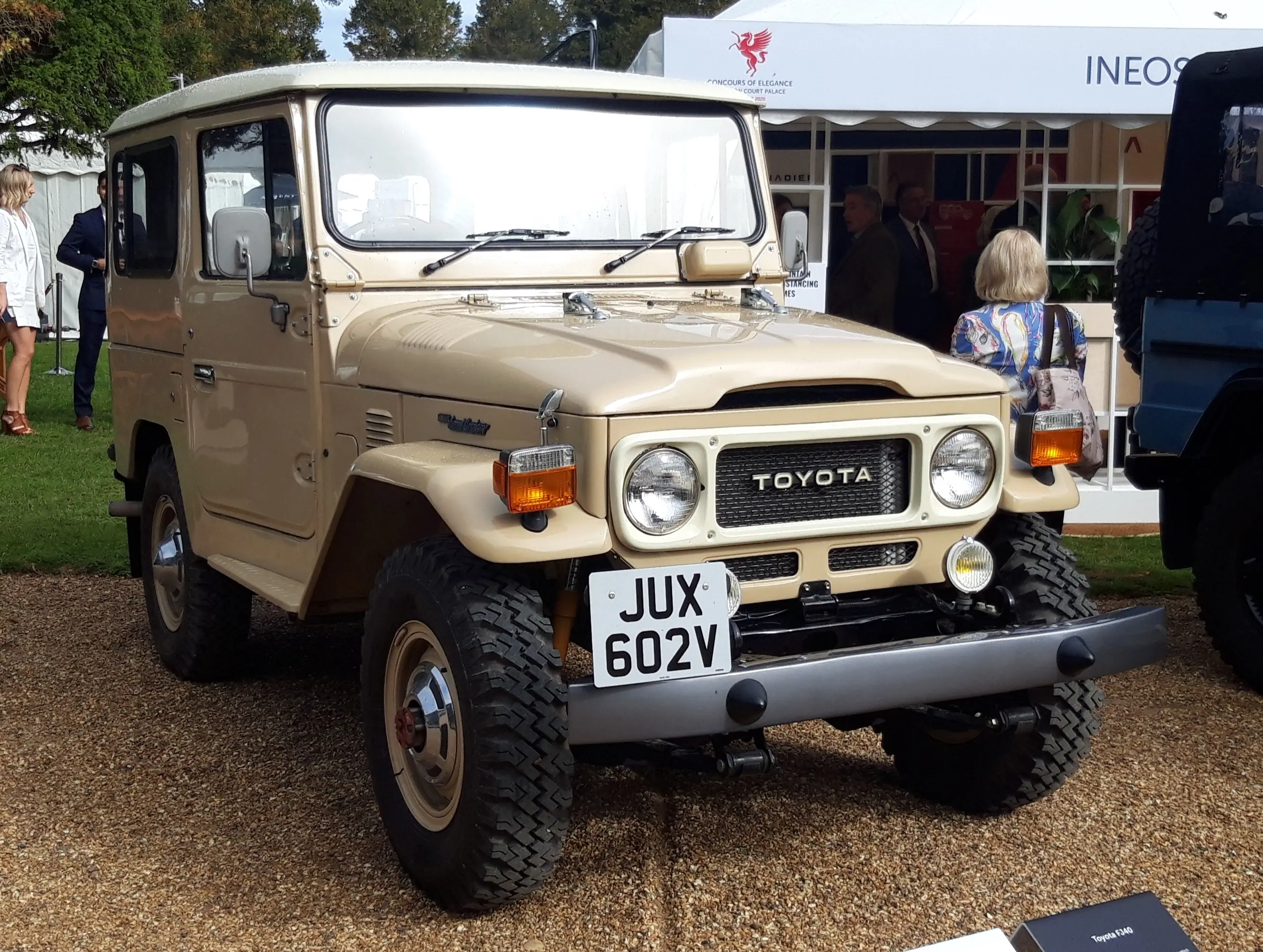 Classic Toyota Land Cruiser FJ40, vintage off-road adventure vehicle.