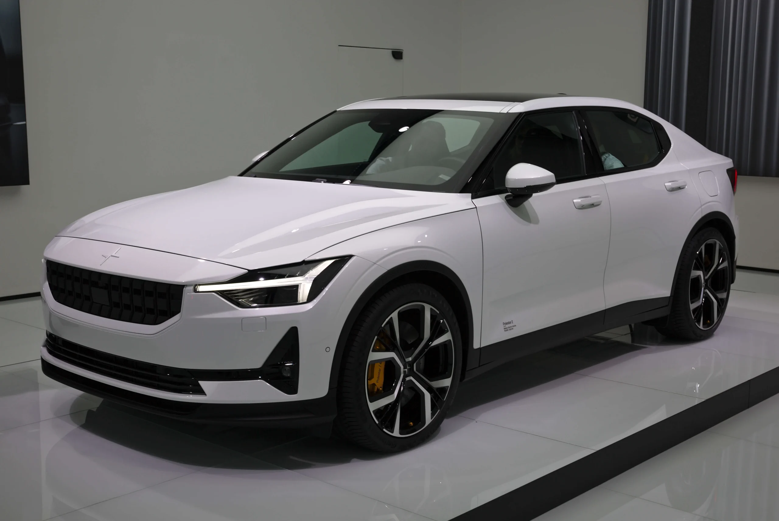 Sleek Polestar 2 electric car, modern design