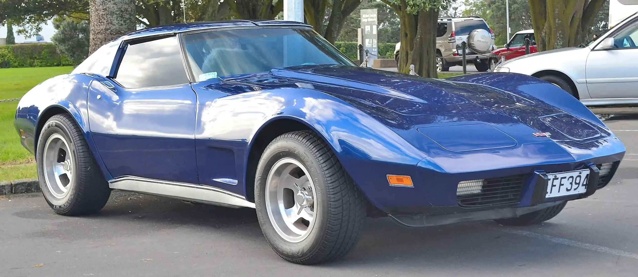 Classic 1977 Corvette Stingray, sleek and stylish, shining