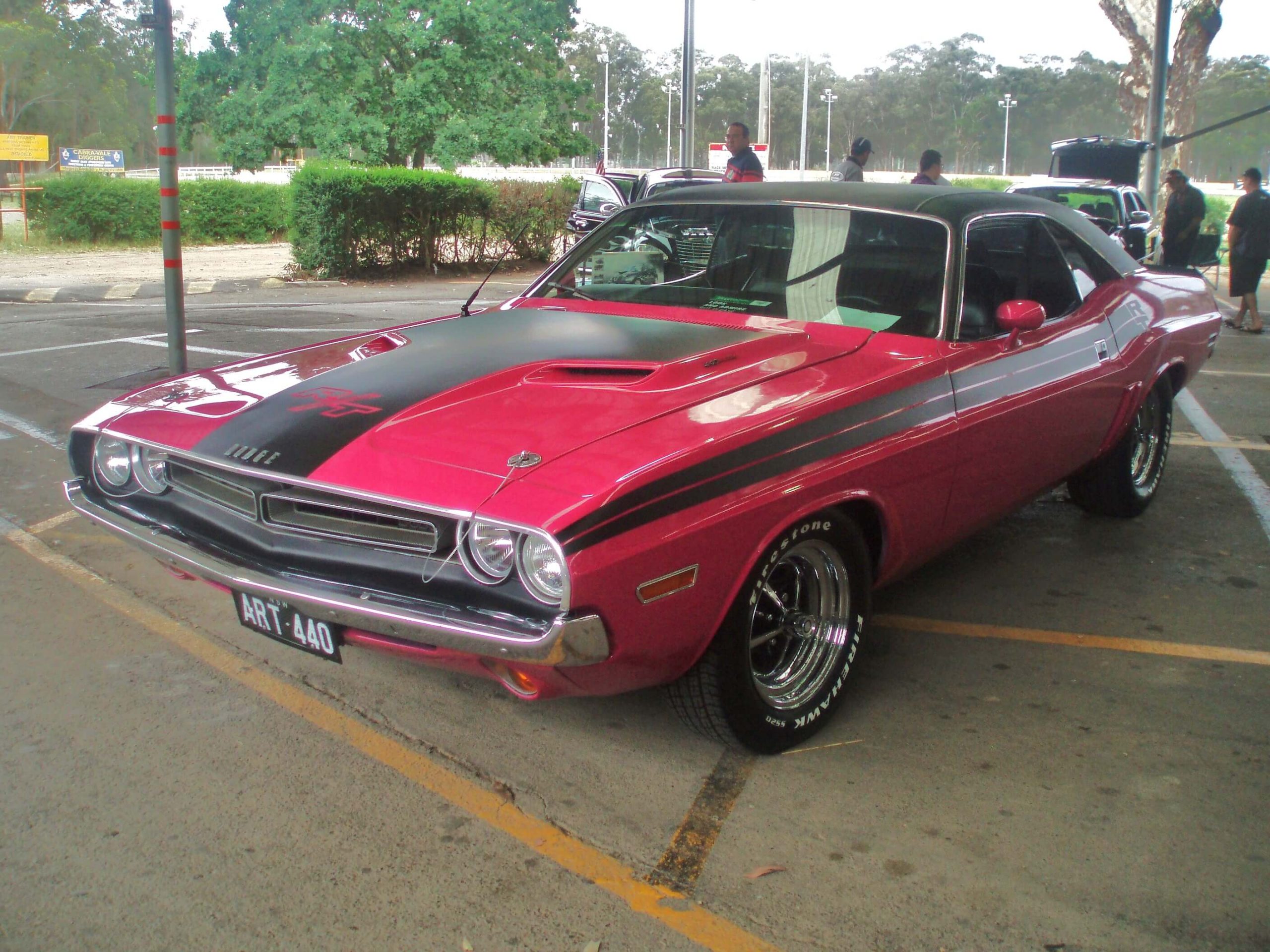 Classic 1971 Dodge Challenger R/T muscle car, vibrant