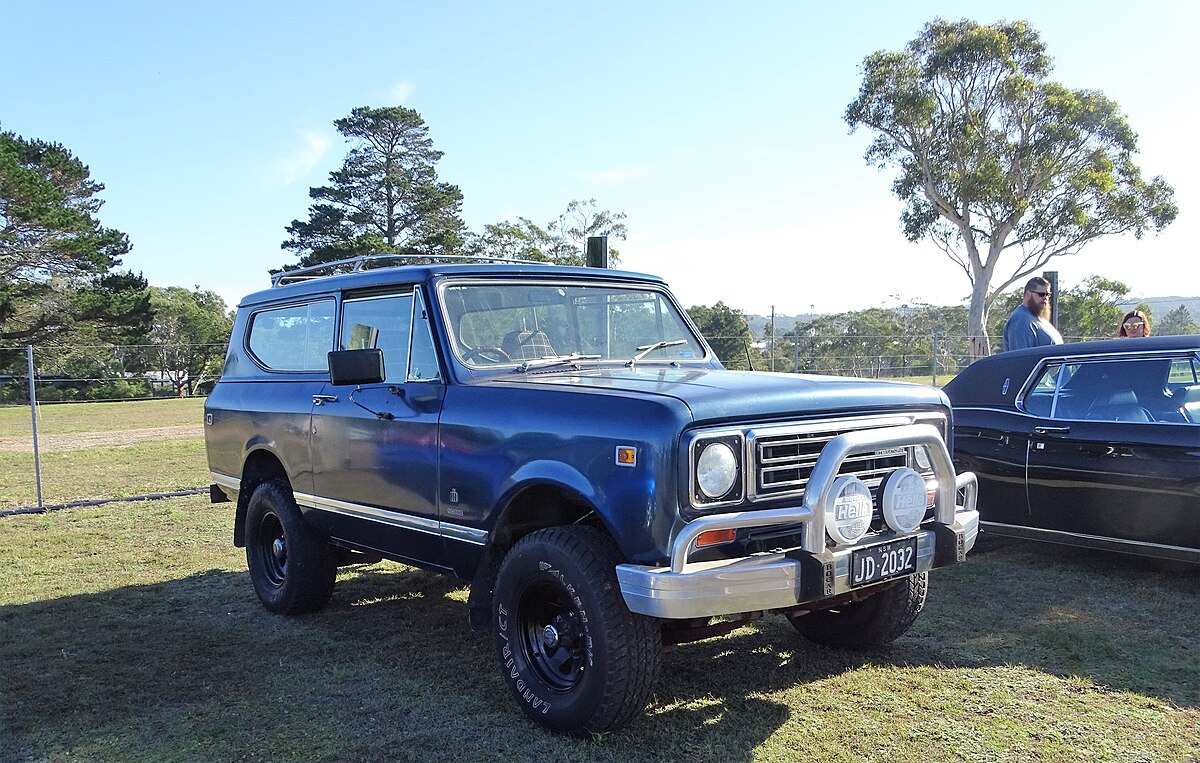 The International Harvester Scout II is a classic off-road vehicle, known for its rugged durability, distinctive design, and ability to handle tough terrains with ease.