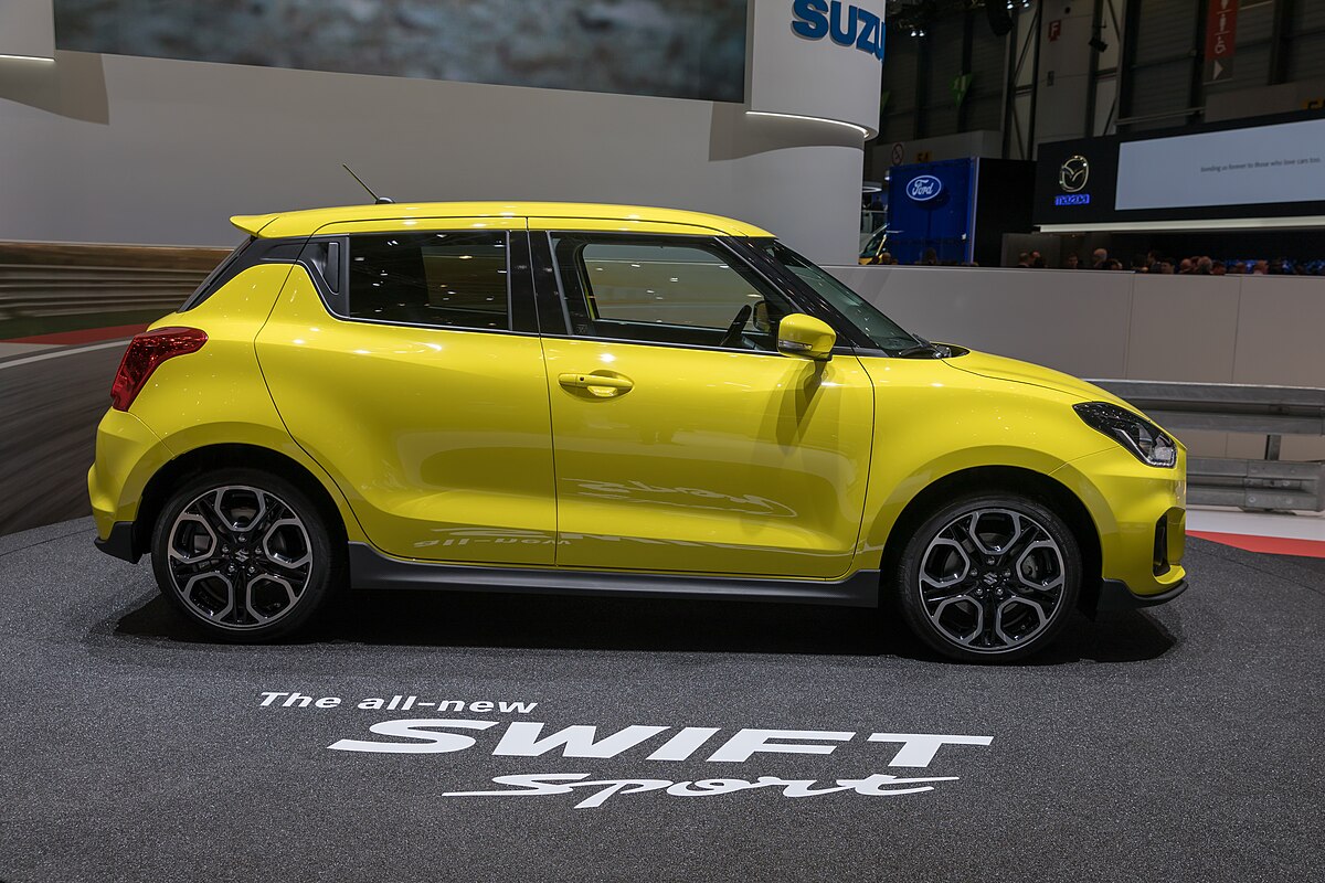 The Suzuki Swift Sport is a sporty hatchback, known for its agile handling, compact size, and lively performance, offering an exciting driving experience with a fun, energetic design.