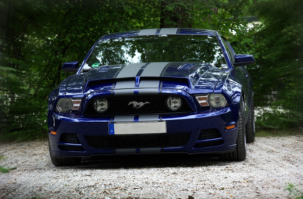 automobile, car, car wallpapers, sports car, ford, mustang, ford mustang, front, fast, quickly