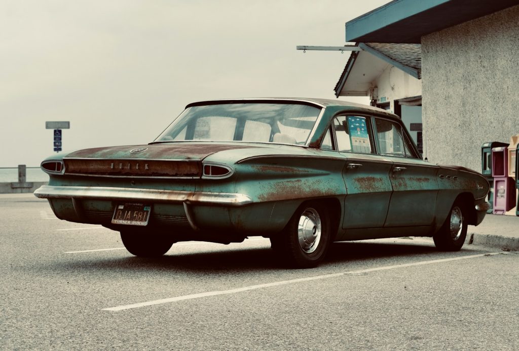 a car parked on the side of the road