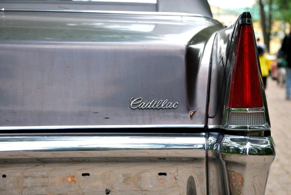 a close up of the tail end of a car