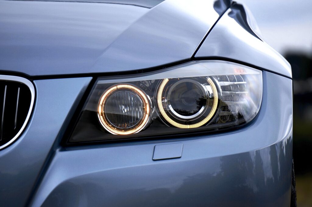 headlight, bmw, auto, automobile, car, luxury, front, vehicle, grill, light, lamp, shiny, glass, automotive, transportation, transport, headlamp, bright, led, car wallpapers, halogen, xenon, blue car, blue glass, blue glasses, blue lamp