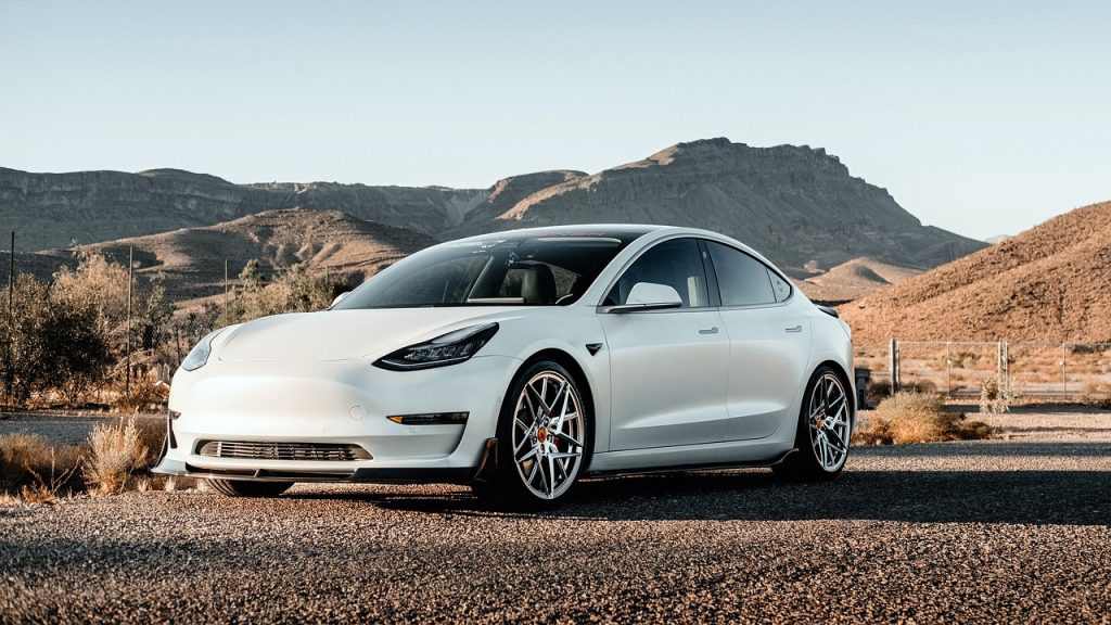 tesla, car, road, white car, car wallpapers, vehicle, auto, automobile, electric car, tesla model 3