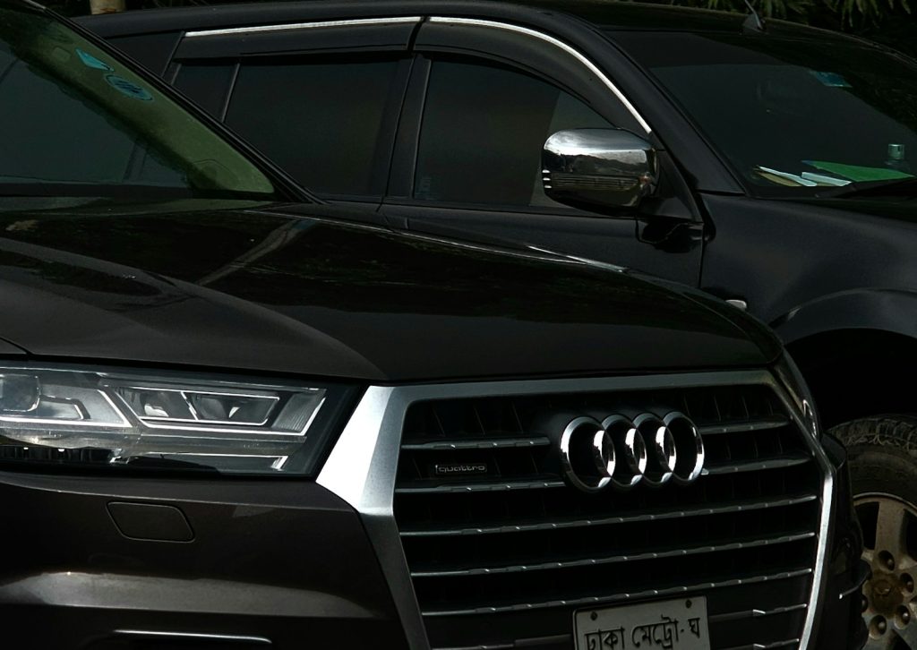 Two cars parked side by side