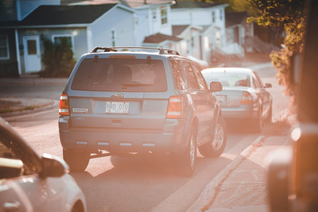 a group of cars on a street