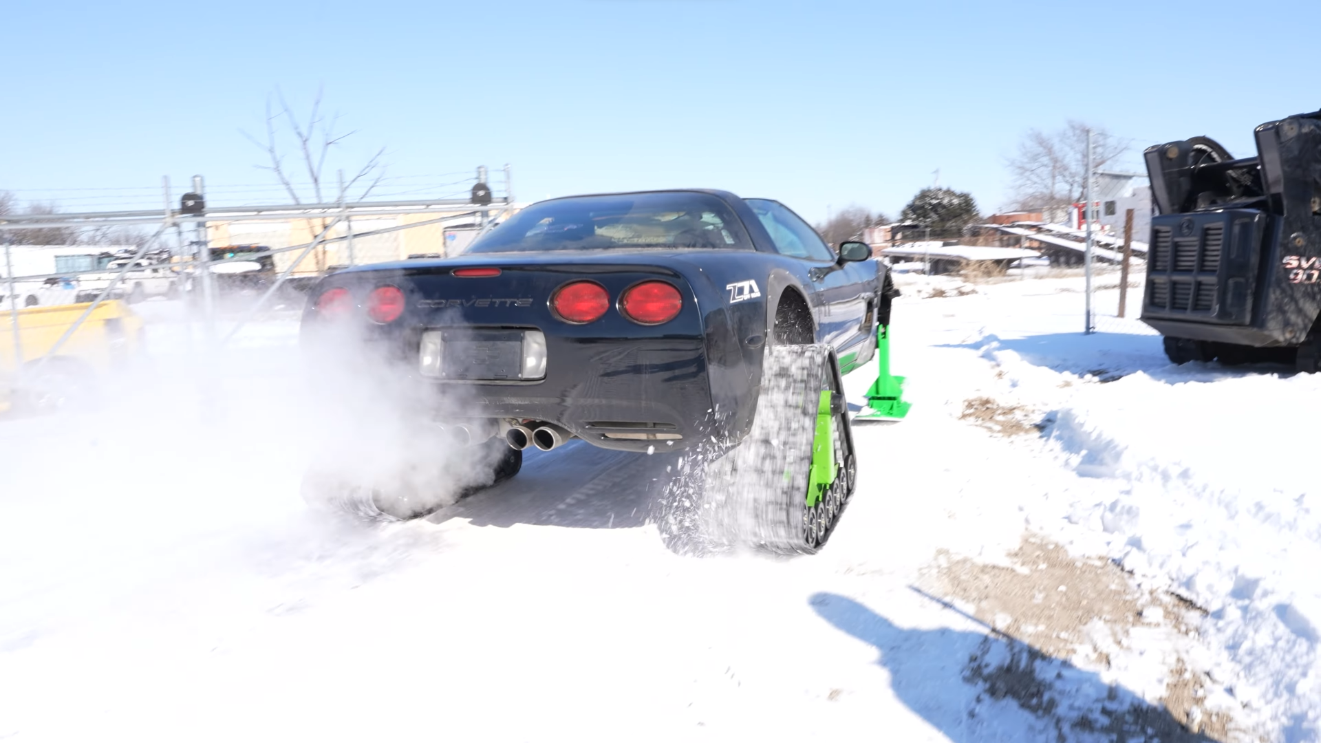 Someone Turned a Corvette Into a V8 Snowmobile — And It Somehow Works