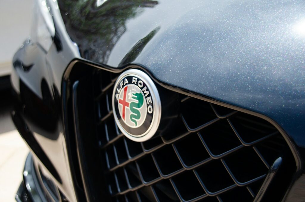 close up of a car's grill