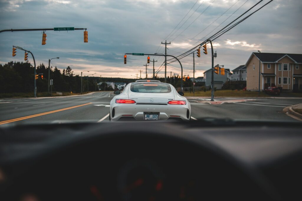 white car on road during daytime