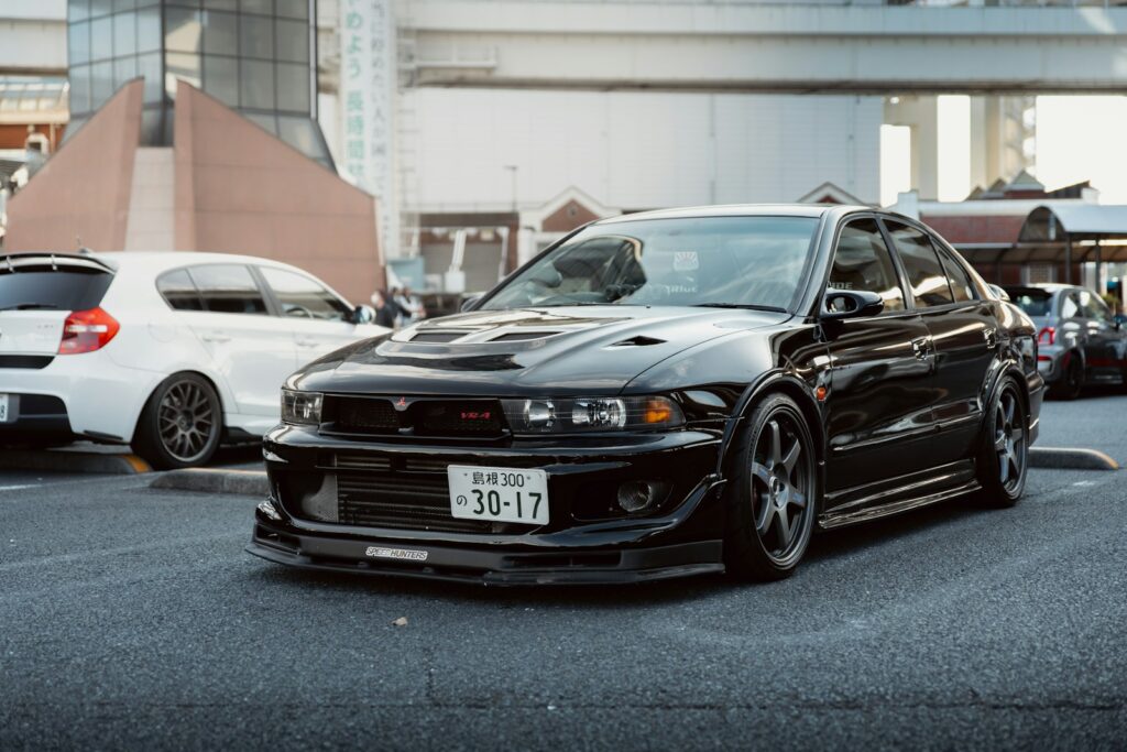 Black mitsubishi galant vr-4 parked on street
