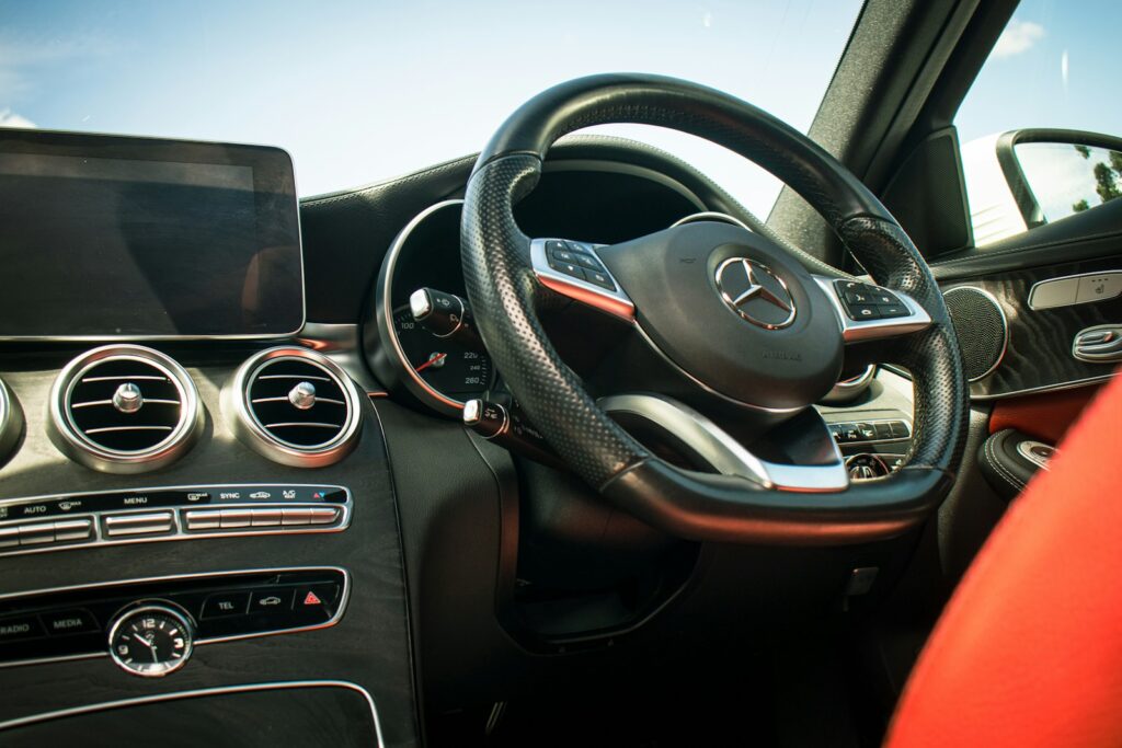 the interior of a car