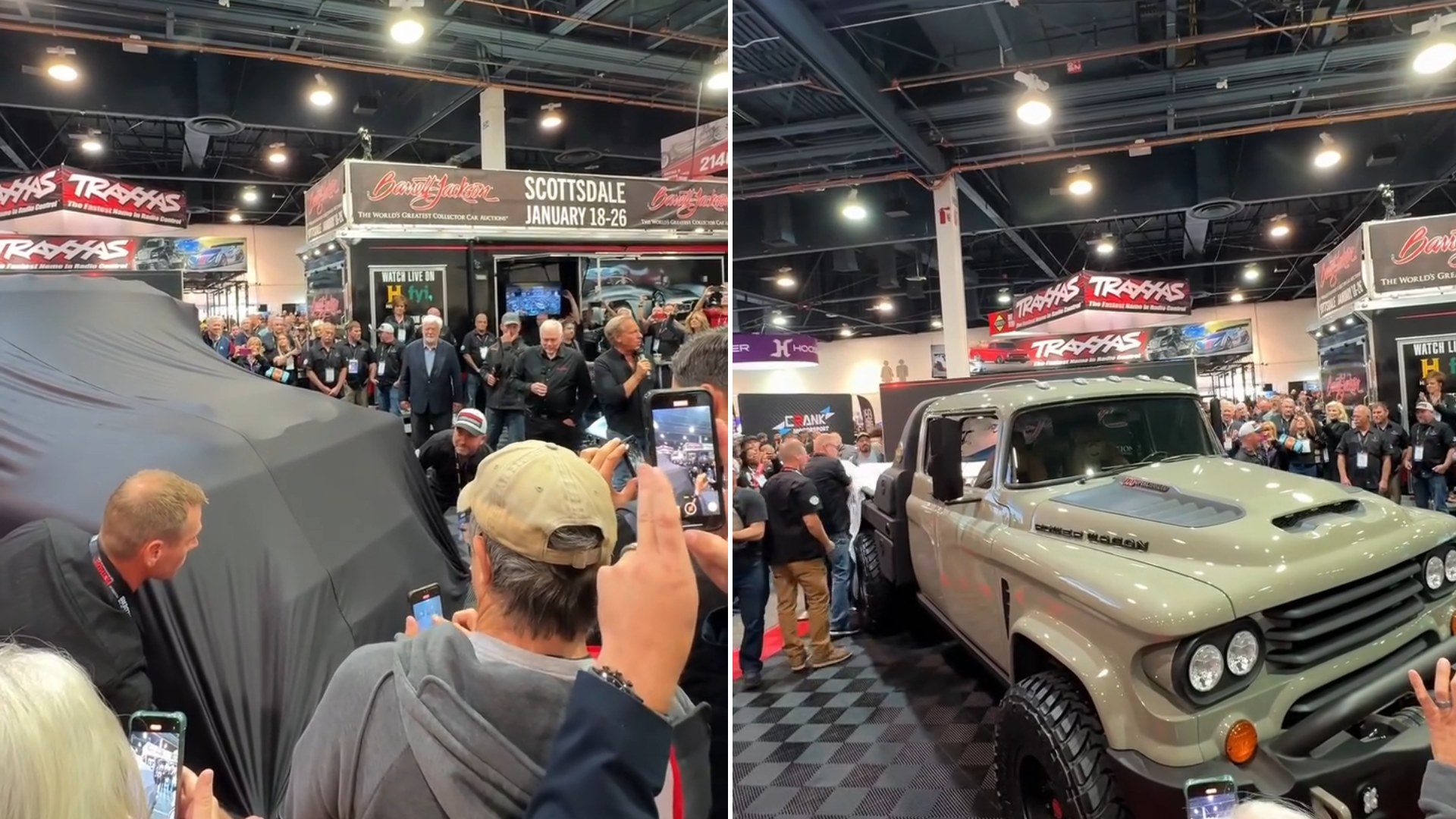 Creator Calls It an Insane Charity Reveal, Then Unveils a Custom, One-of-a-Kind 1962 Dodge Power Wagon Live in Front of the Crowd at SEMA