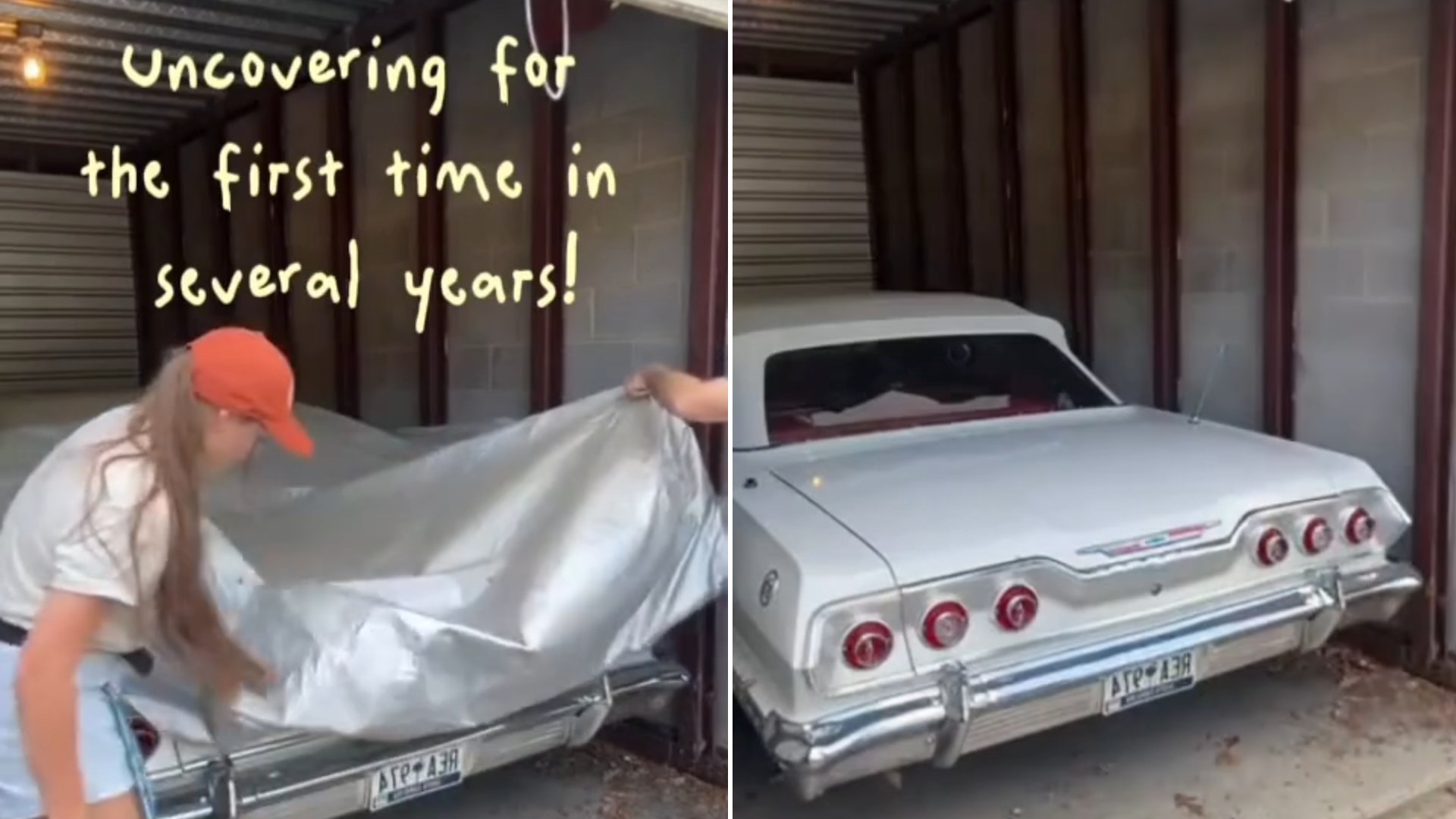 Woman Pulls the Cover Off a 1963 Impala SS That Hadn’t Seen Daylight in Years and Shows Off the Clean Interior, Then Fires Back at Strangers Who Had Opinions