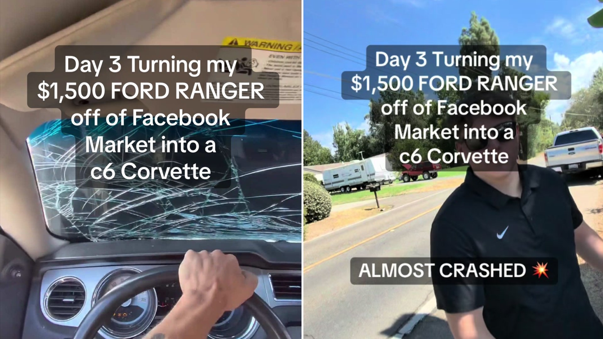 Creator Says He Nearly Wrecked a Mustang While Trying to Trade a $15 Ford Ranger Up to a C6 Corvette During the Very First Test Drive He Took