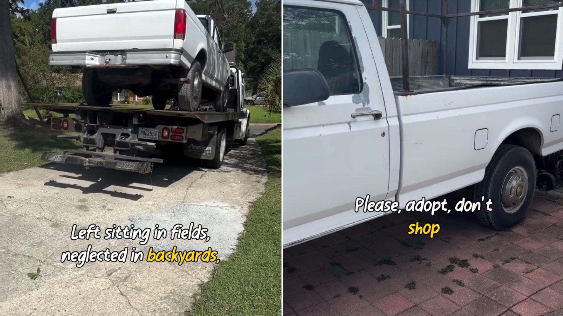 Man Treats Buying an Old, Beat-Up Truck Like an Animal Rescue Mission, Then Jokes That He’s Simply Following the ‘Adopt, Don’t Shop’ Slogan
