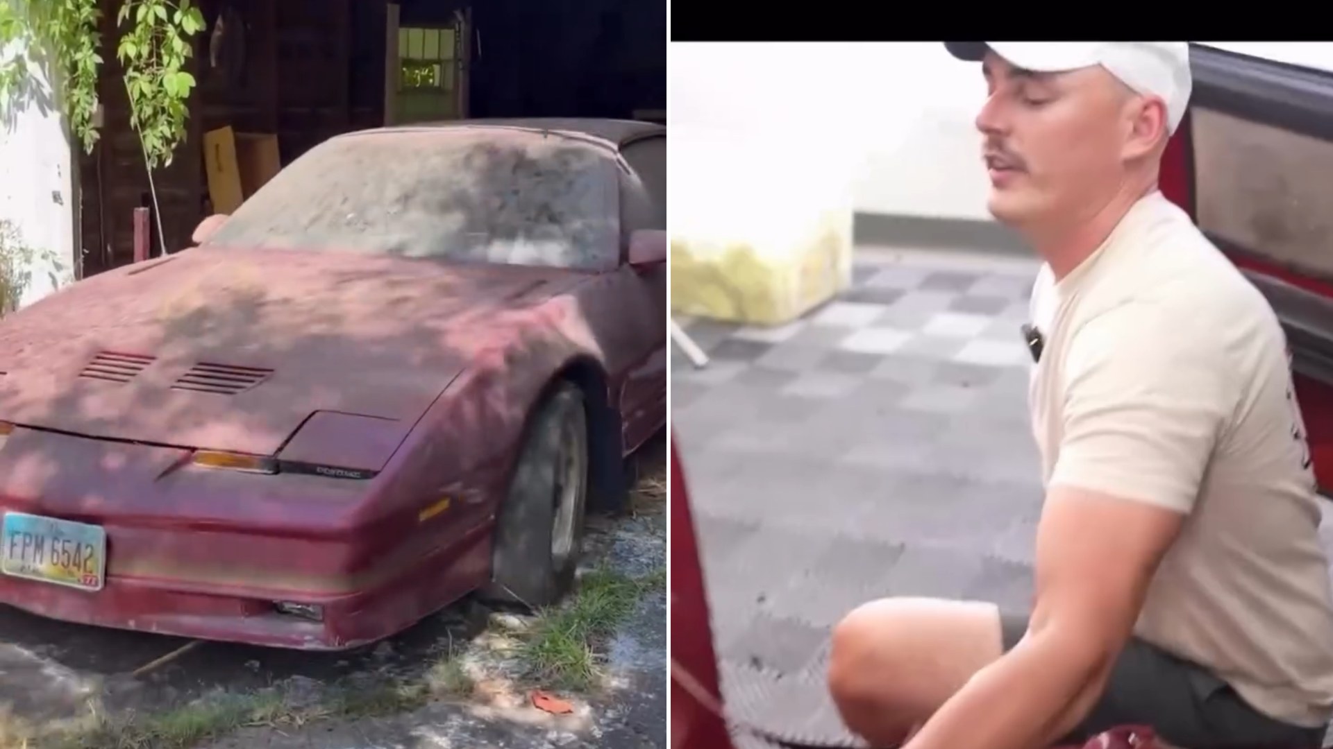 Dusty Pontiac Firebird left sitting for decades beside the detailer who cleaned it