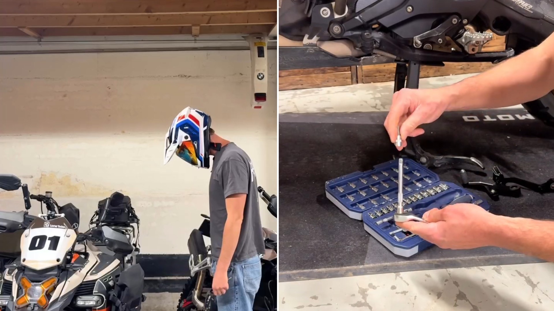 Rider Bends the Gear Lever on a BMW R1300GS Adventure, Levers It Straight With a Long Socket, Then Bolts On a Brand New One in the Garage Anyway