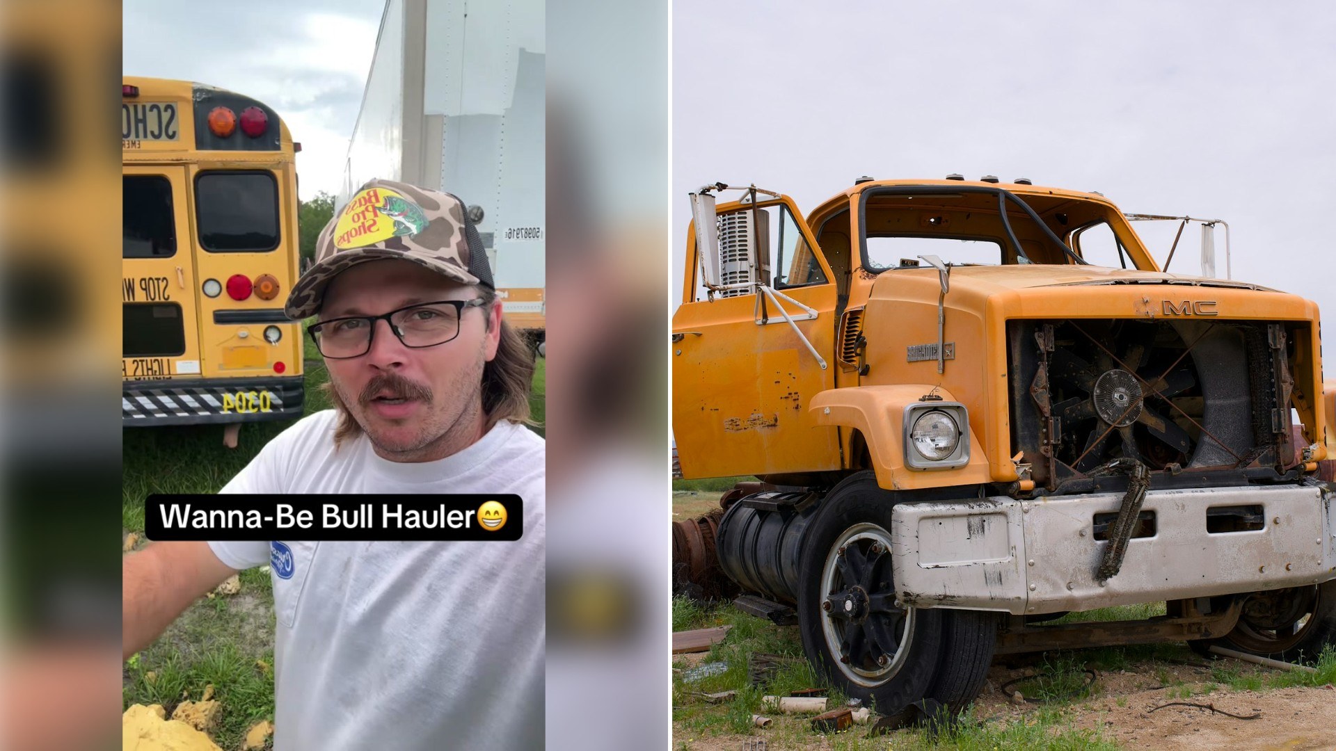Junkyard Explorer Finds an Old Freightliner and a Trailer Covered in What He Guesses Are 2,000 Lights Then Climbs Into the Cab and Discovers the Key Is Still in It