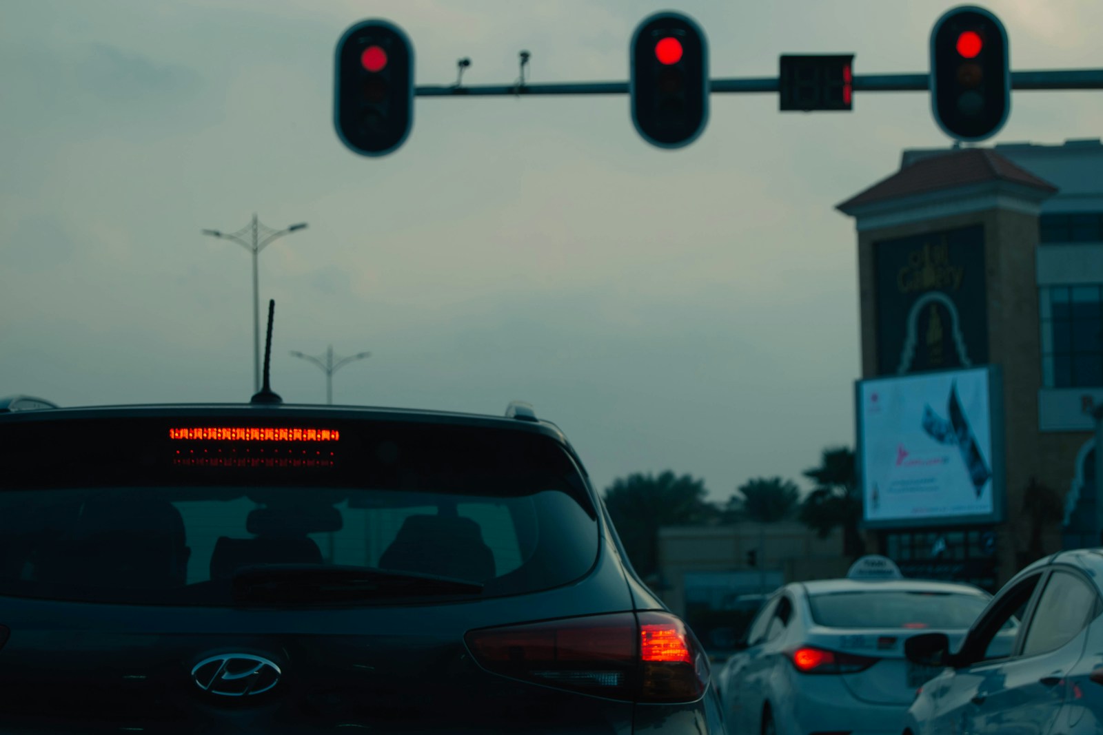 traffic lights on a street