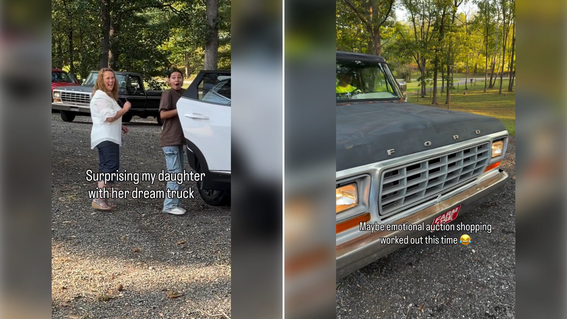 Two stills from an Instagram reel by @heavenashlee.