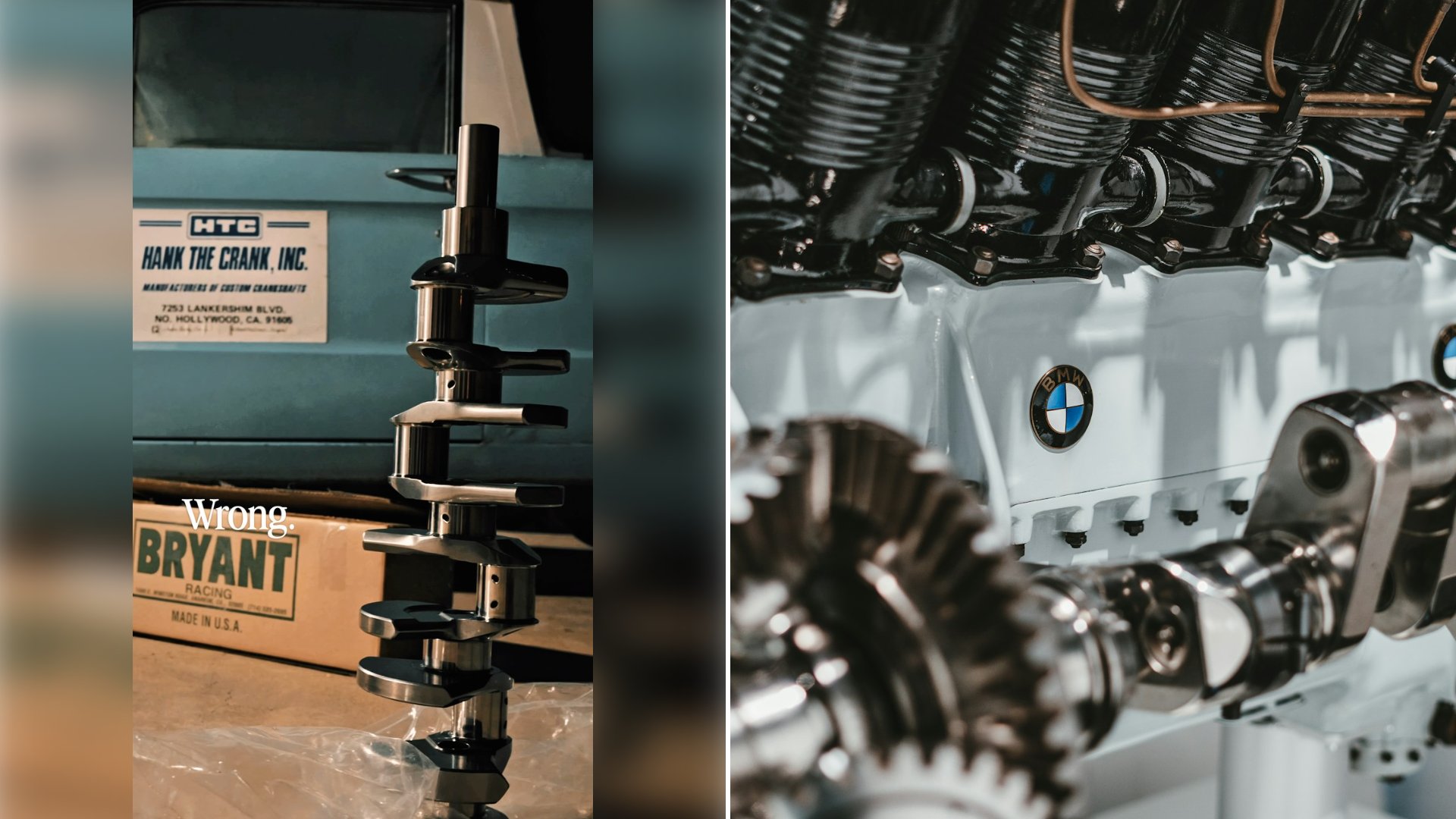 Left: cover still from an Instagram reel by @. Right: A black and silver engine part on a dark surface (Unsplash photo by Julian Hochgesang).