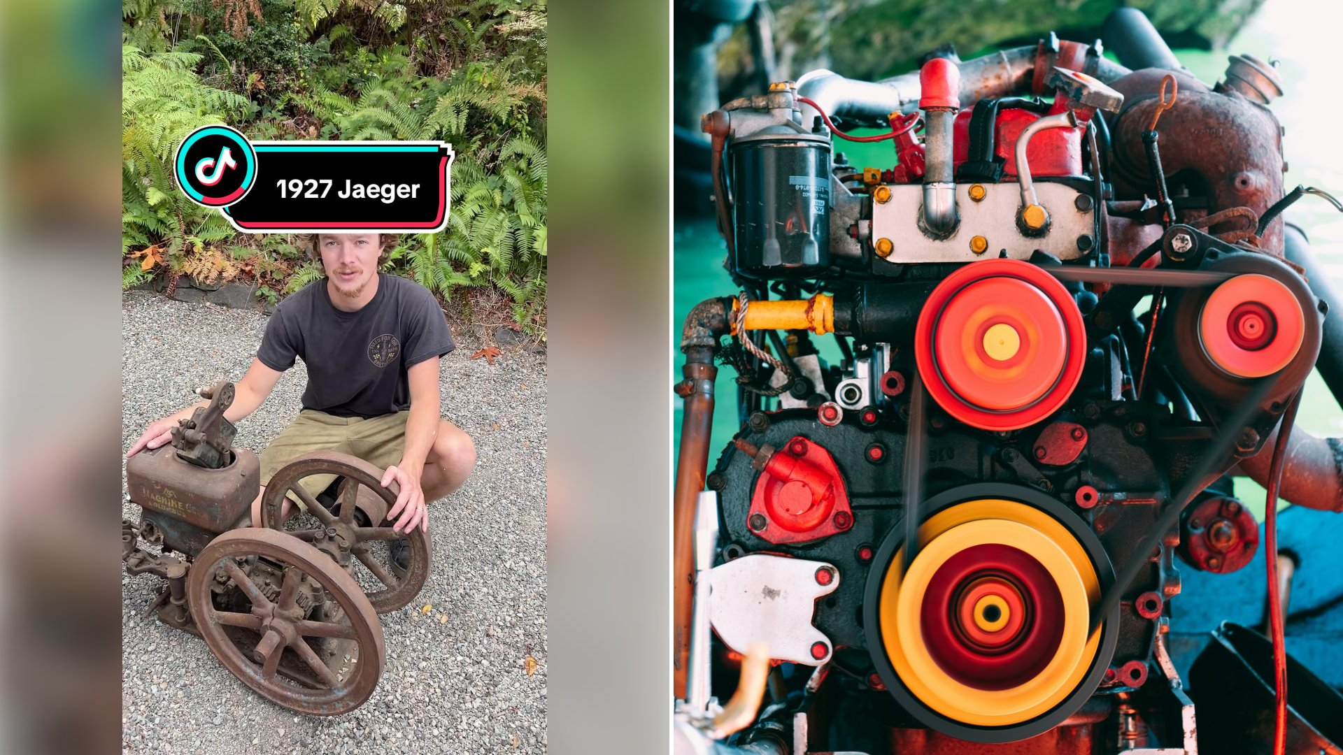 Restorer Frees the Stuck Rings on a 1927 Jaeger Hit and Miss Engine Off a Concrete Mixer and Finds the Crunchy Resistance Came From the Connecting Rod Bearing, Not the Cylinder