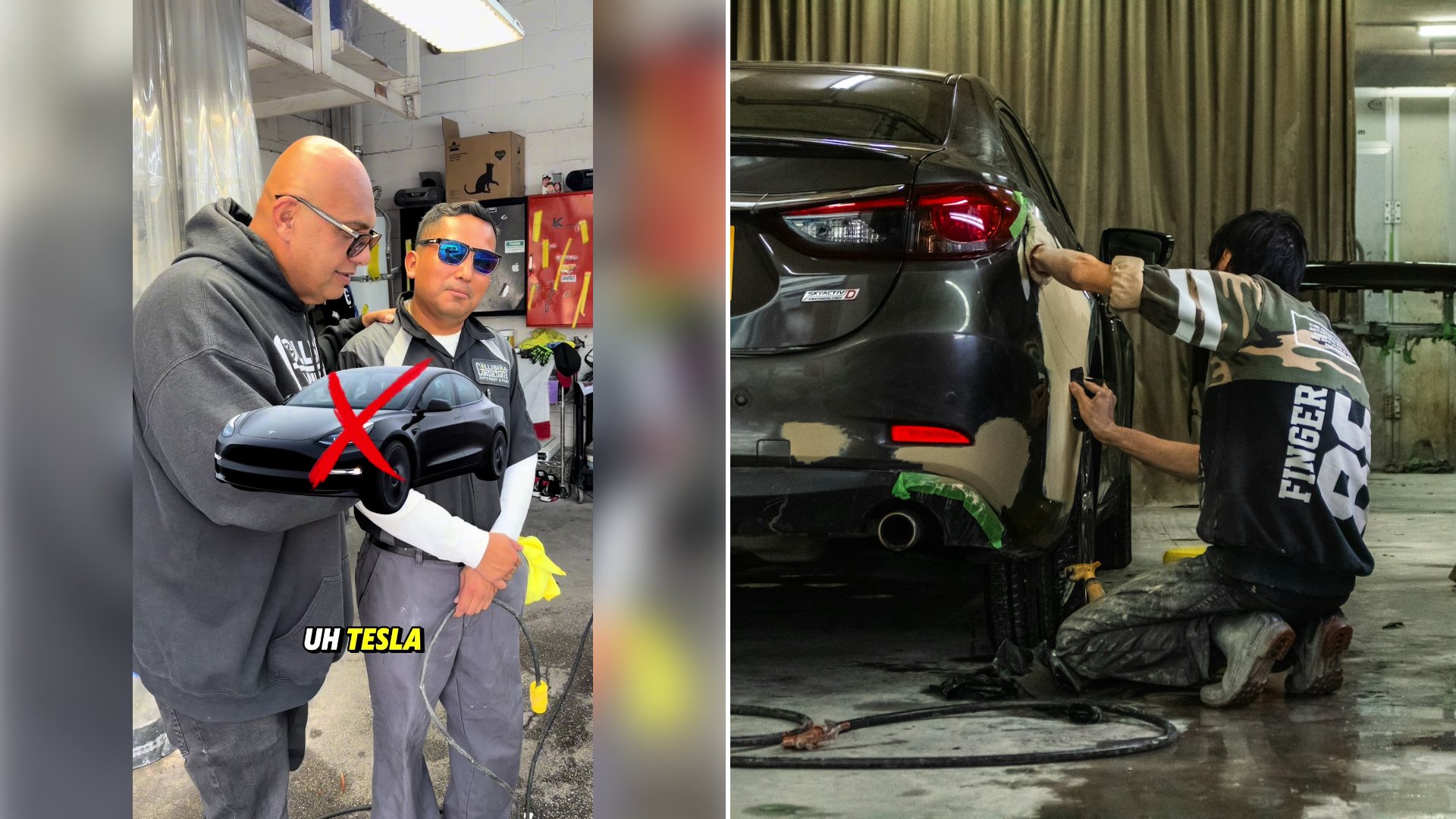 Collision Shop Owner Walks the Yard and Office Asking Staff Which Car They Would Never Buy and Gets Tesla Over and Over Before Adding a Story of His Own About a Mix Up