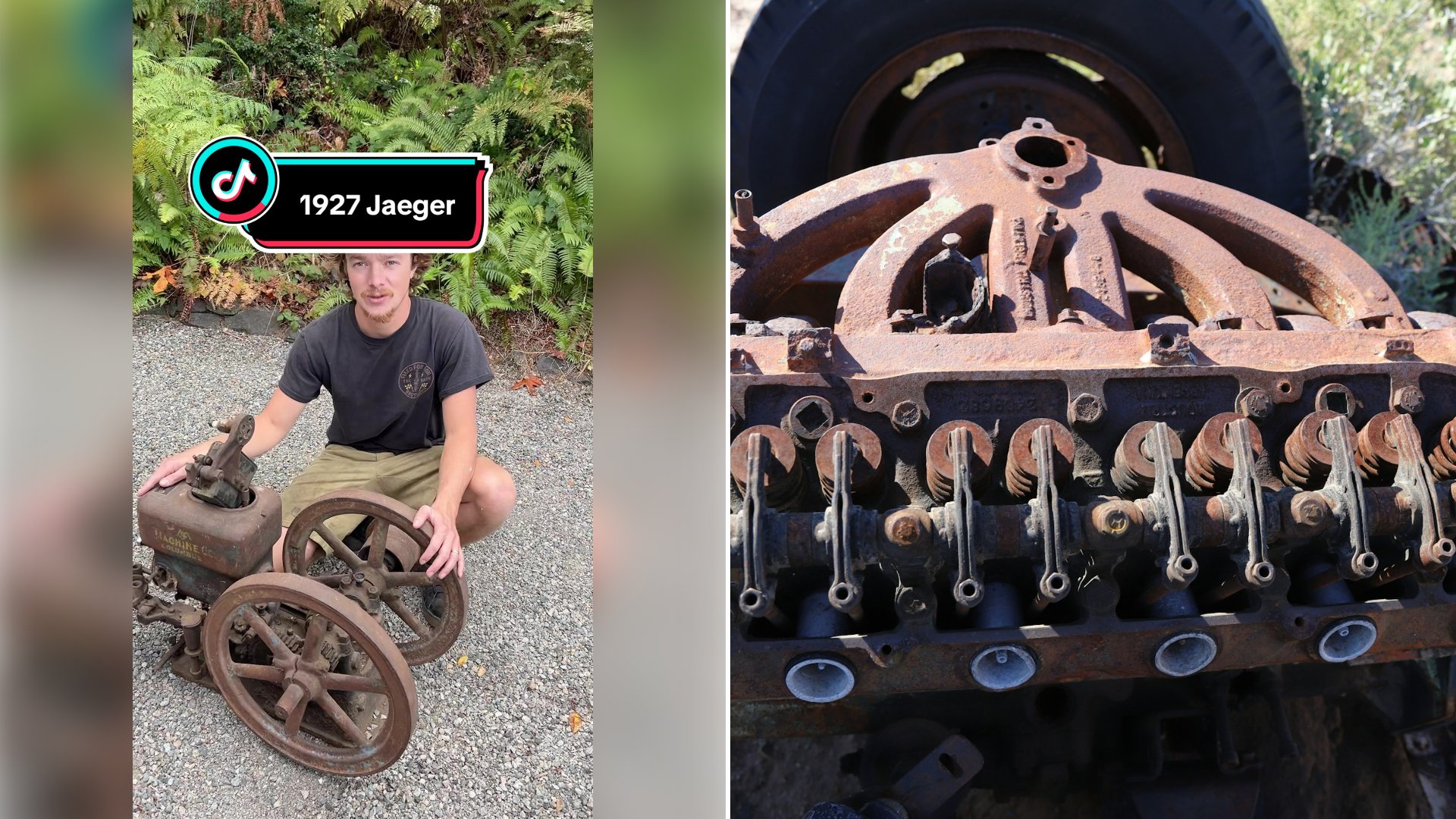 Restorer Is Trying To Bring A Ninety Nine Year Old Rusted Engine Pulled Off An Antique Concrete Mixer Back To Actual Running Condition Again