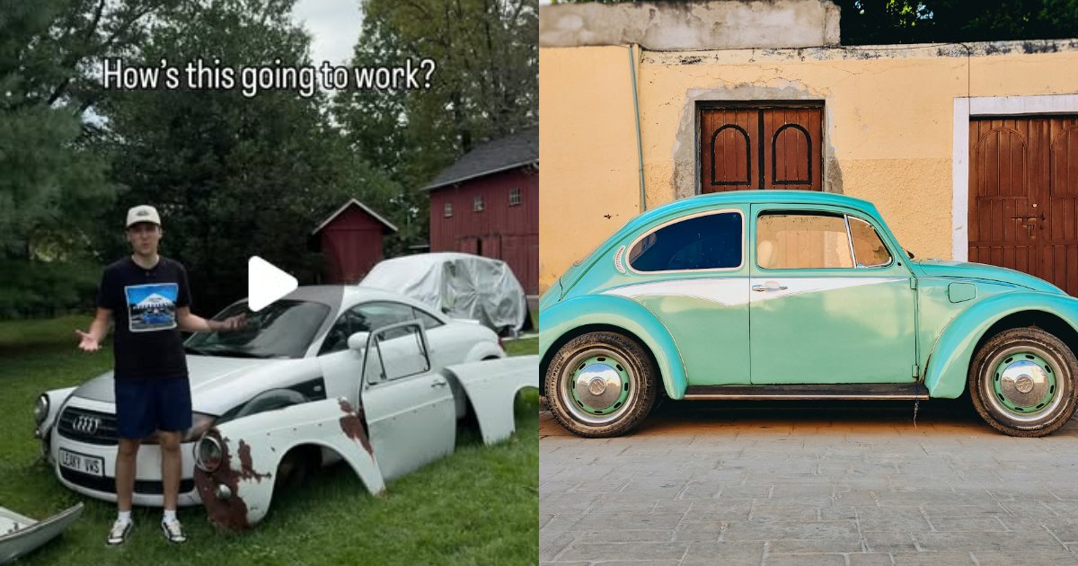 Instagram still from leakyvws beside a Volkswagen photo